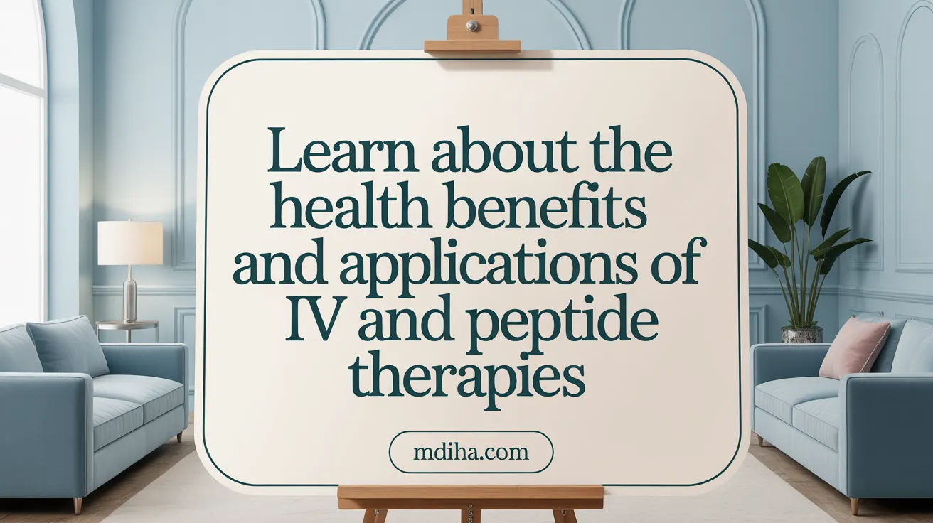 Learn About the Health Benefits and Applications of IV and Peptide Therapies