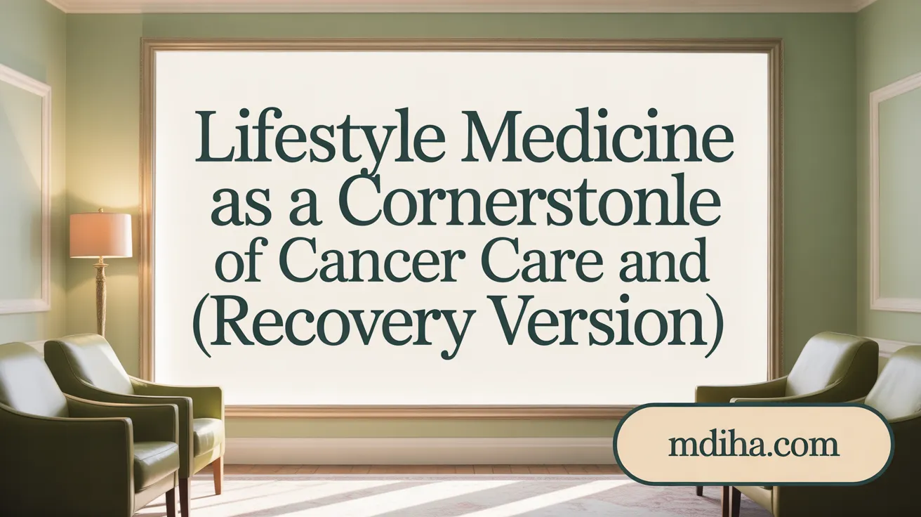 Lifestyle Medicine as a Cornerstone of Cancer Care and Recovery