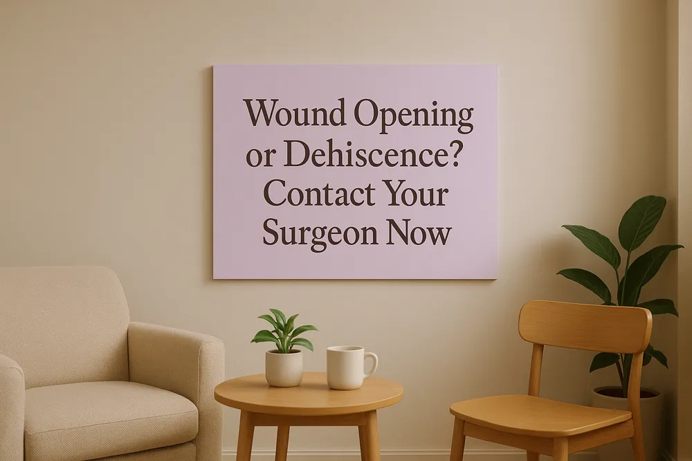 Wound Opening or Dehiscence? Contact Your Surgeon Now