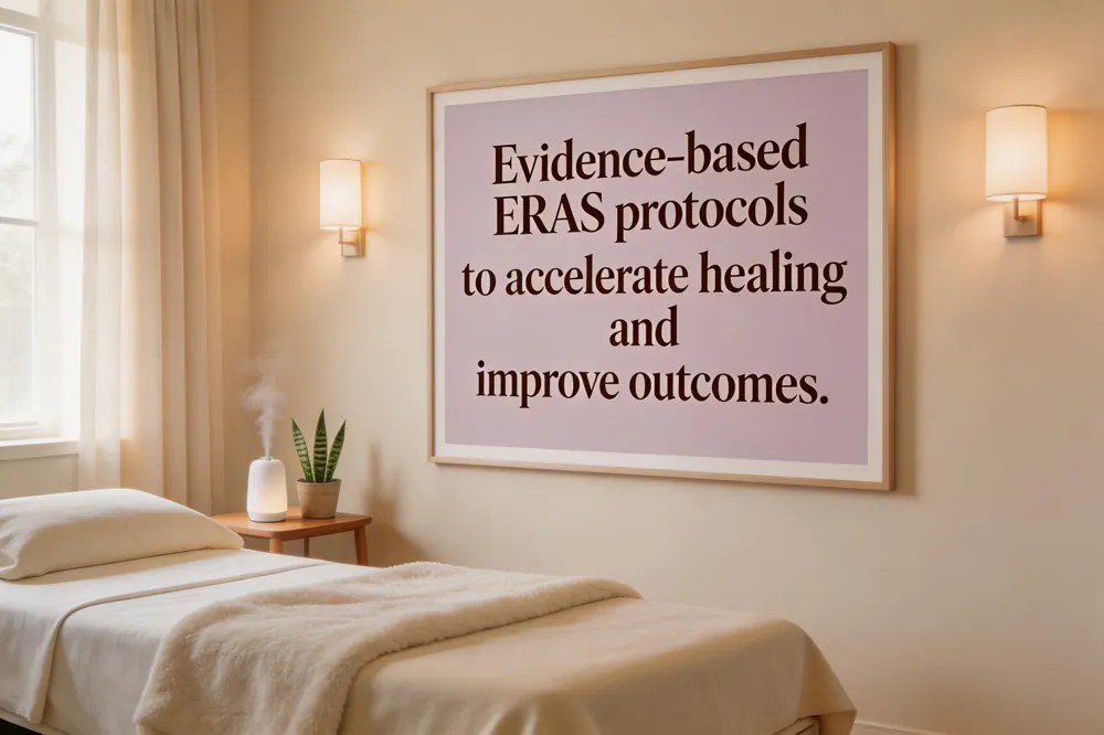 Evidence‑based ERAS protocols to accelerate healing and improve outcomes.