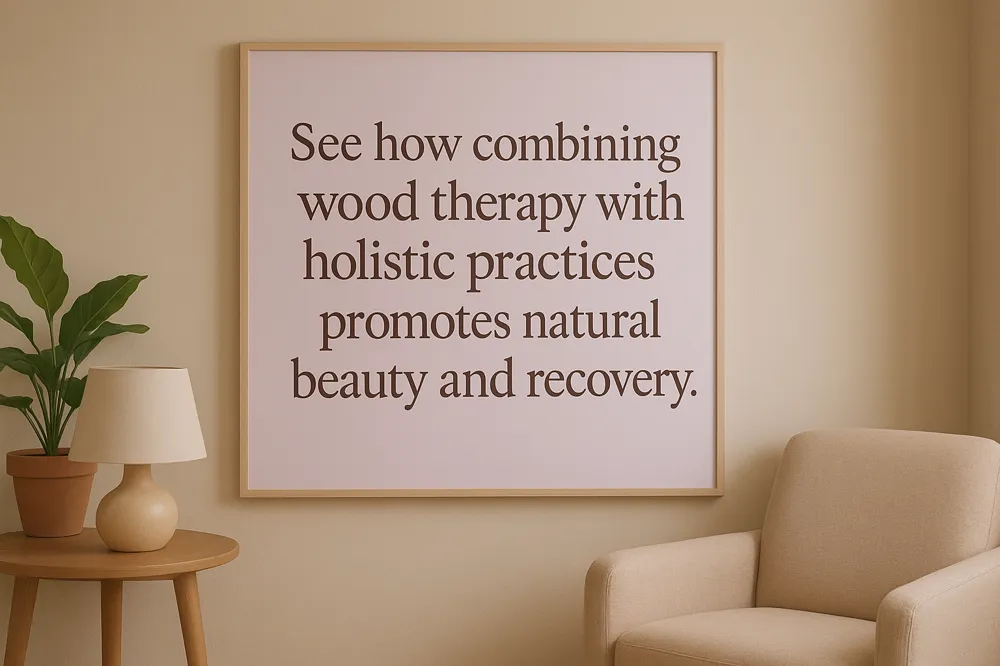See how combining wood therapy with holistic practices promotes natural beauty and recovery.