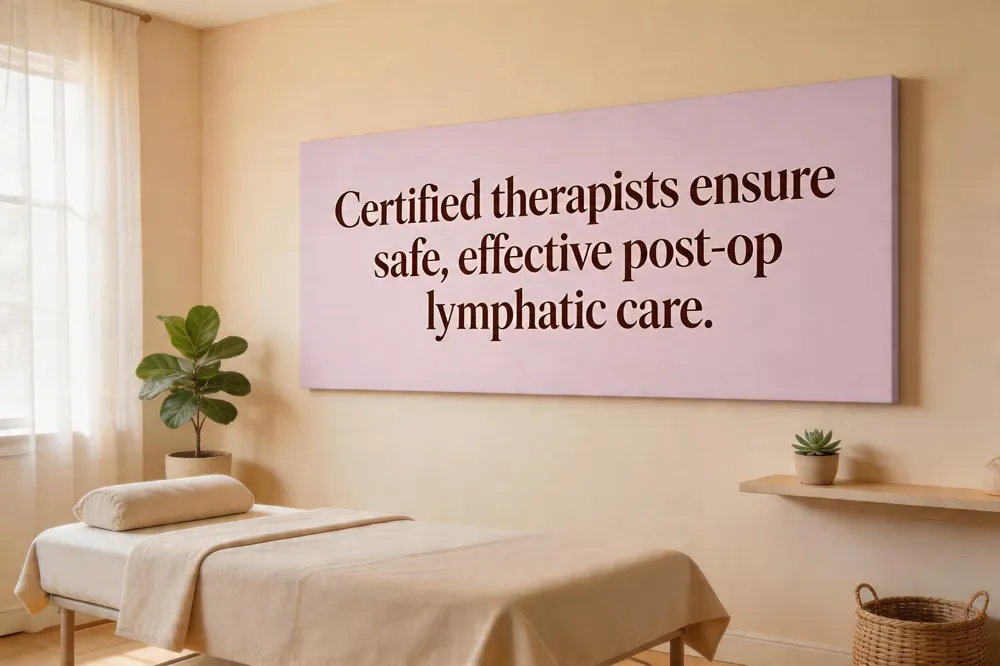 Certified therapists ensure safe, effective post‑op lymphatic care.