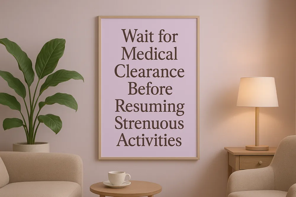 Wait for Medical Clearance Before Resuming Strenuous Activities