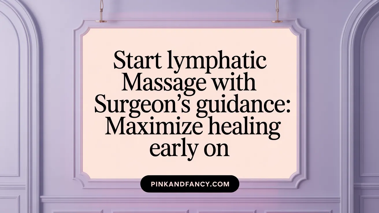 Start Lymphatic Massage with Surgeon’s Guidance: Maximize Healing Early on