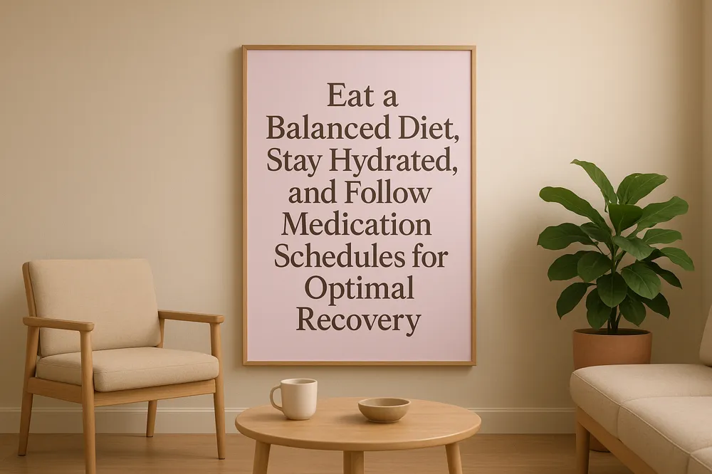 Eat a Balanced Diet, Stay Hydrated, and Follow Medication Schedules for Optimal Recovery