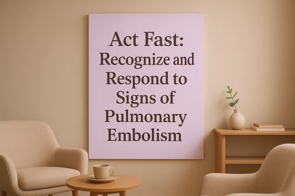 Act Fast: Recognize and Respond to Signs of Pulmonary Embolism