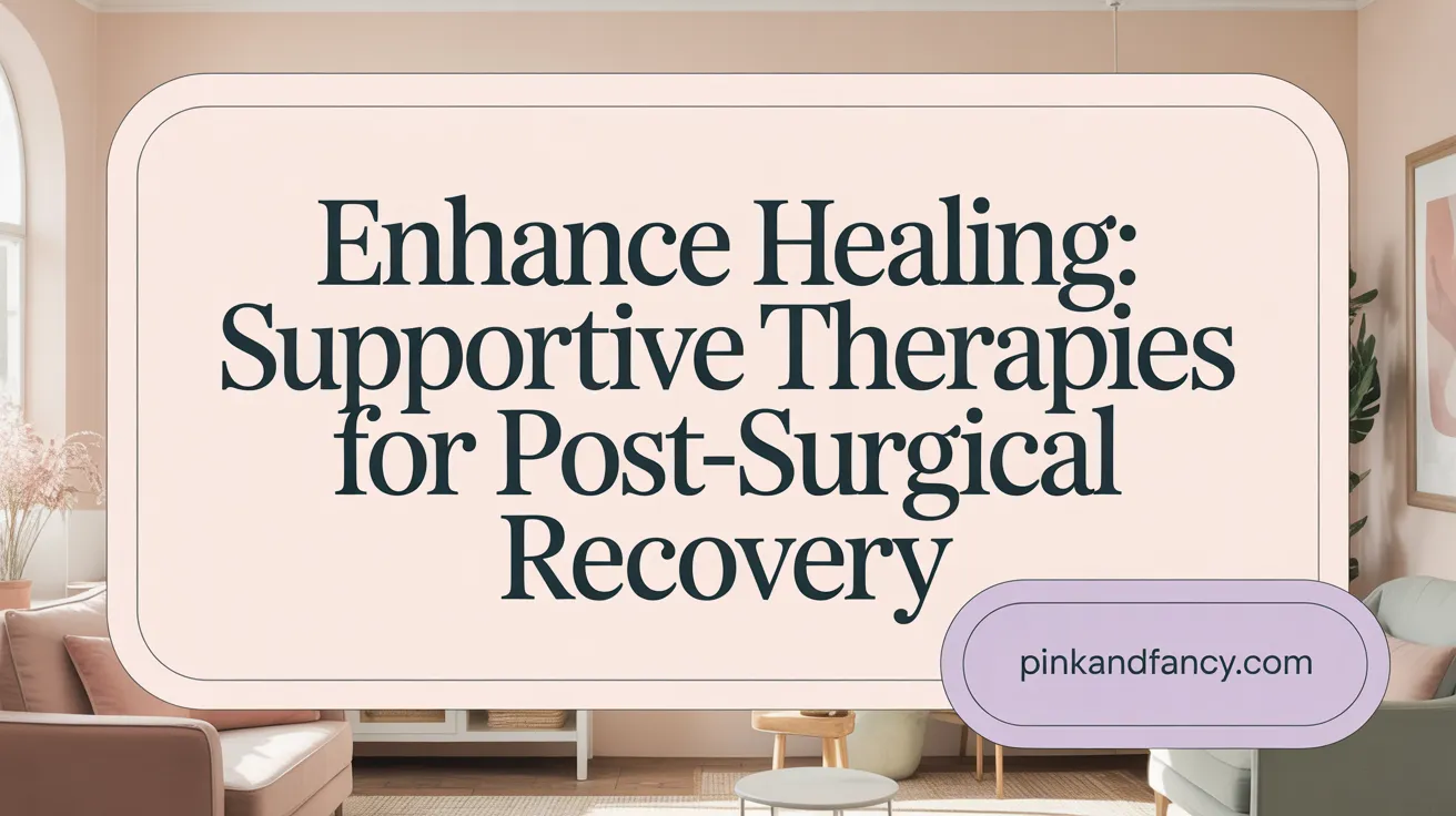 Enhance Healing: Supportive Therapies for Post-Surgical Recovery