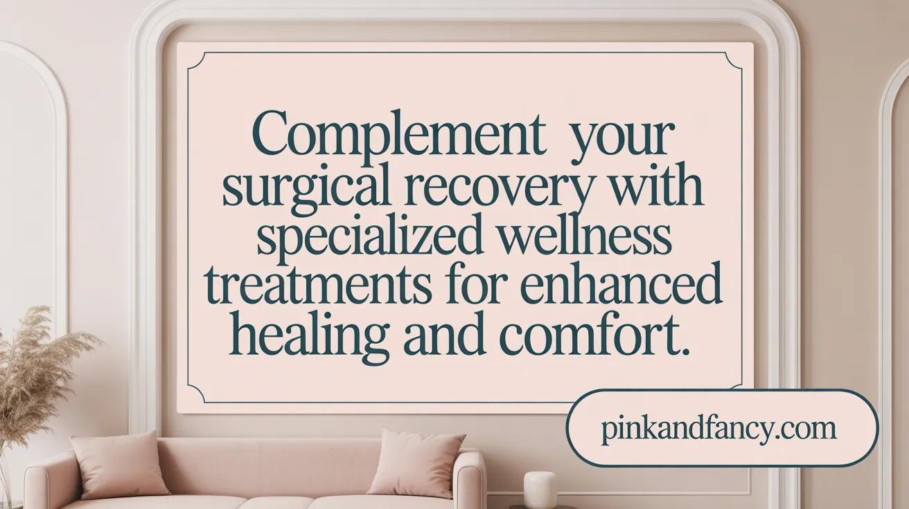 Complement your surgical recovery with specialized wellness treatments for enhanced healing and comfort.