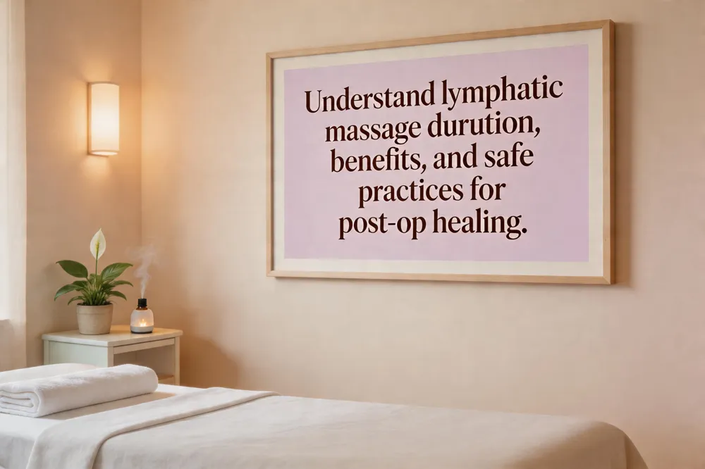 Understand lymphatic massage duration, benefits, and safe practices for post‑op healing.