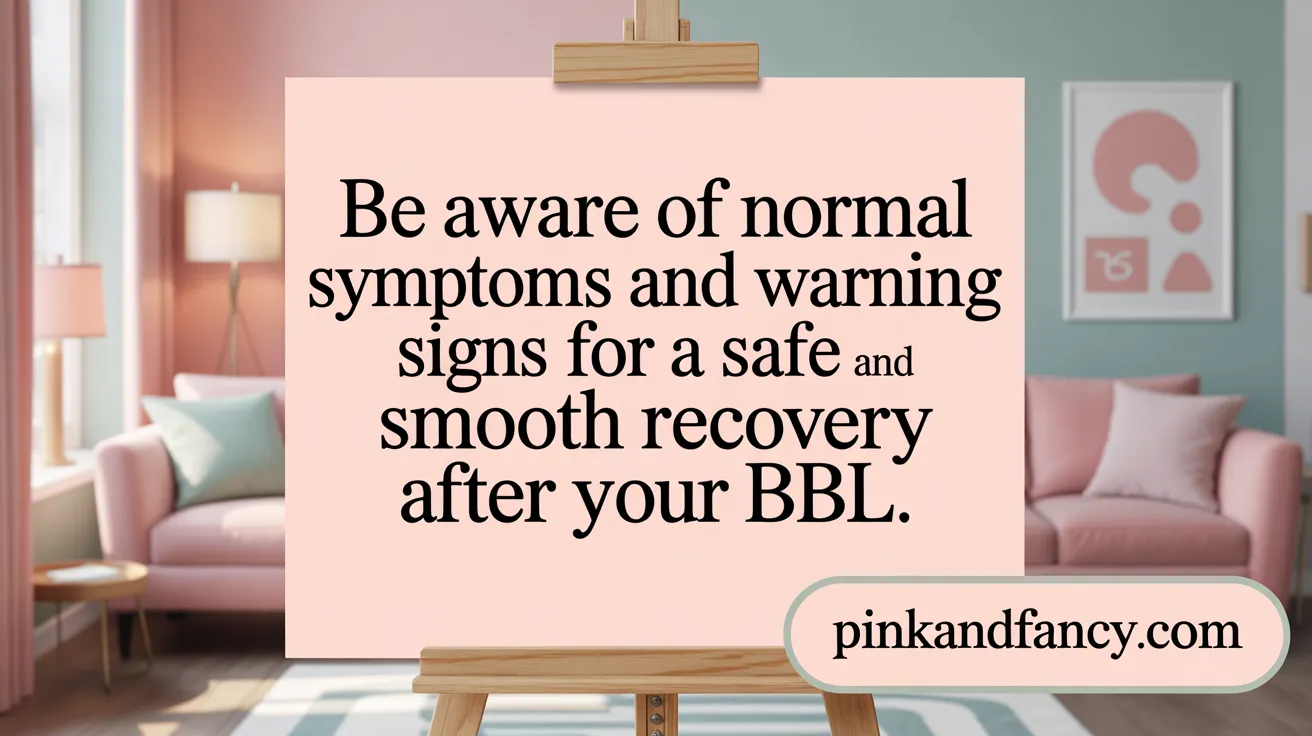 Be aware of normal symptoms and warning signs for a safe and smooth recovery after your BBL.