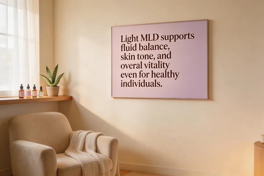 Light MLD supports fluid balance, skin tone, and overall vitality even for healthy individuals.