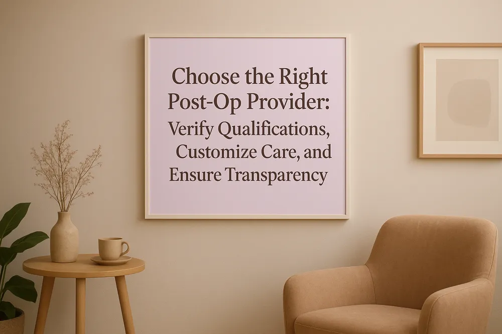 Choose the Right Post-Op Provider: Verify Qualifications, Customize Care, and Ensure Transparency