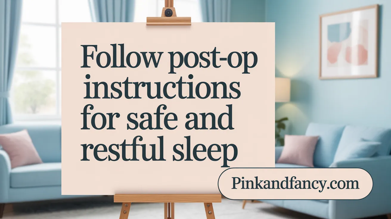 Follow Post-Op Instructions for Safe and Restful Sleep