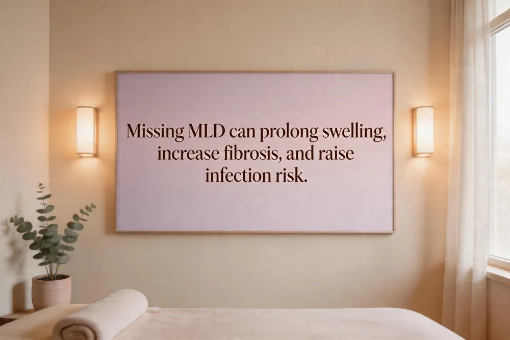Missing MLD can prolong swelling, increase fibrosis, and raise infection risk.