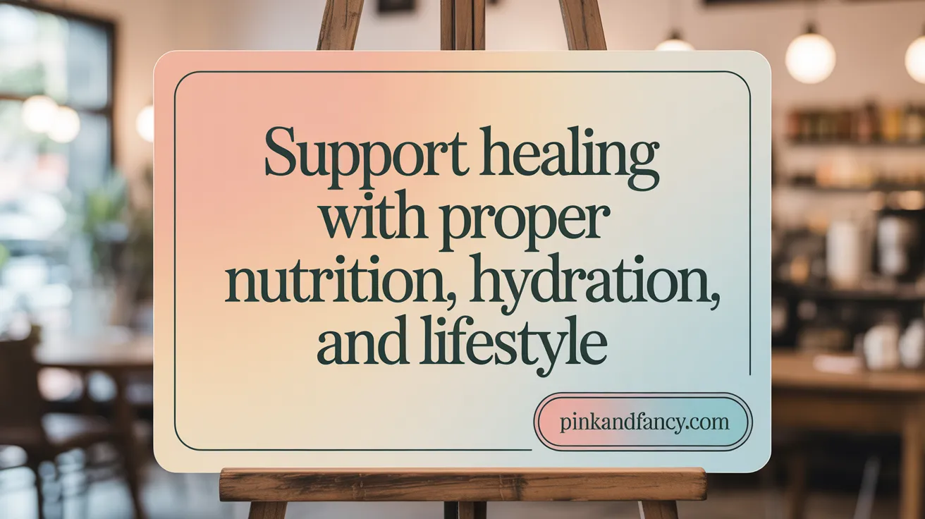 Support Healing with Proper Nutrition, Hydration, and Lifestyle