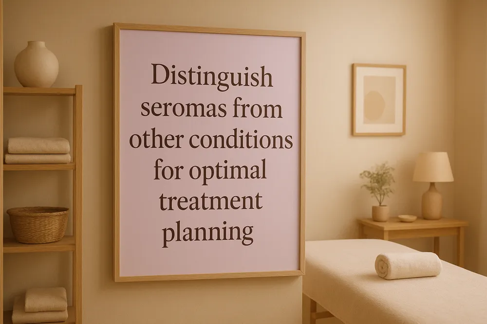 Distinguish seromas from other conditions for optimal treatment planning