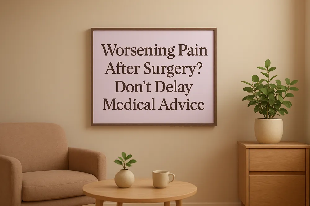 Worsening Pain After Surgery? Don't Delay Medical Advice
