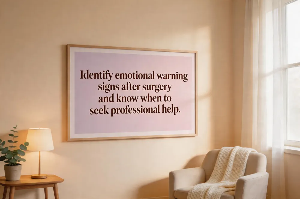 Identify emotional warning signs after surgery and know when to seek professional help.