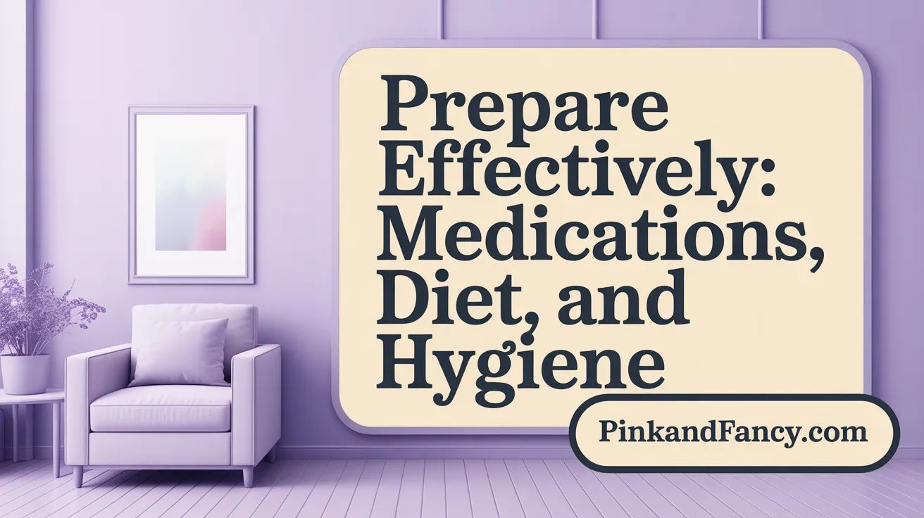 Prepare Effectively: Medications, Diet, and Hygiene