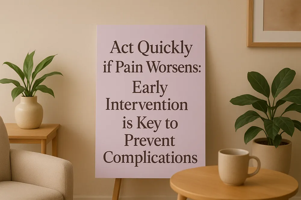 Act Quickly if Pain Worsens: Early Intervention is Key to Prevent Complications
