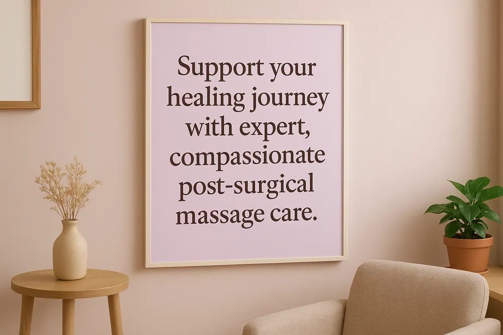 Support your healing journey with expert, compassionate post-surgical massage care.