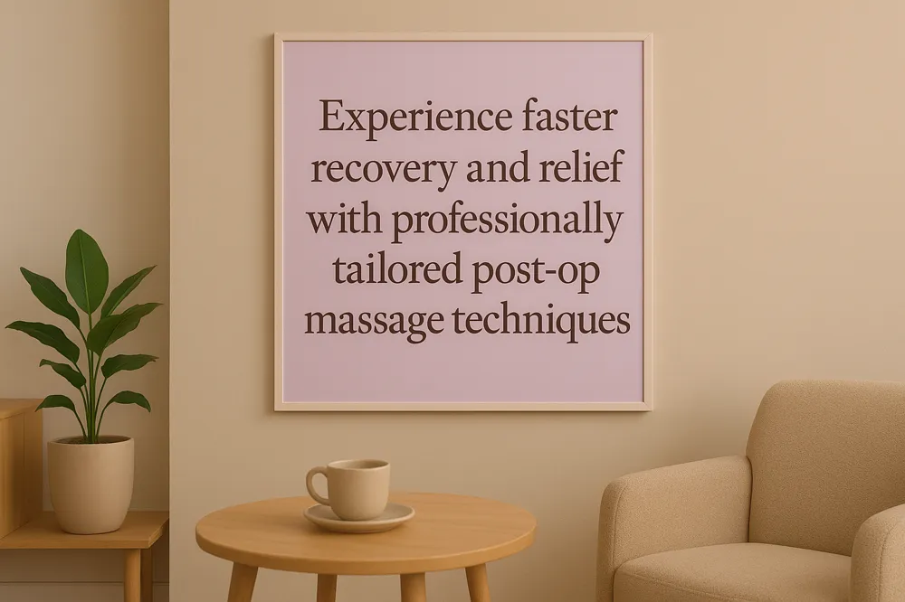 Experience faster recovery and relief with professionally tailored post-op massage techniques.