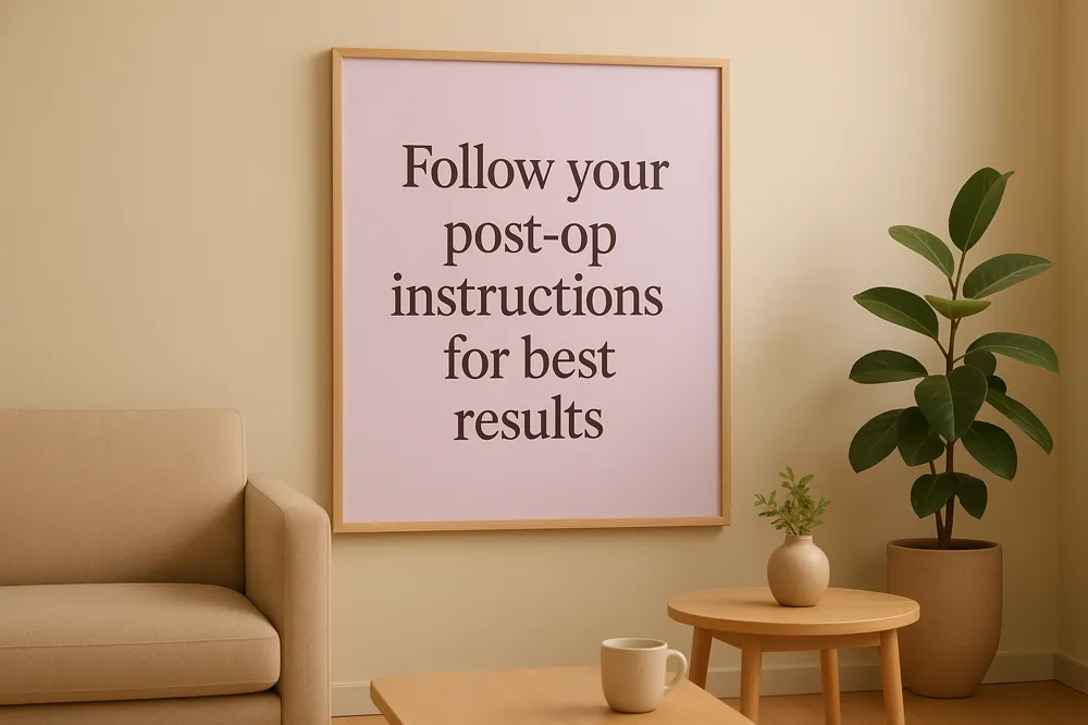 Follow your post-op instructions for best results
