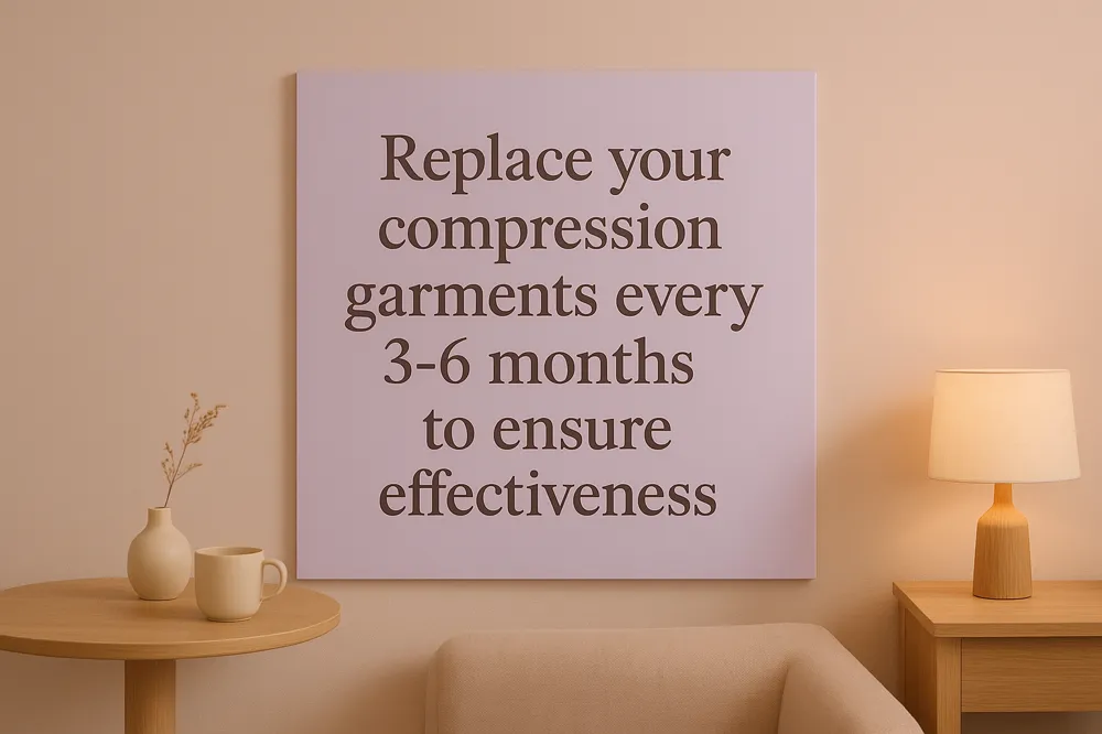 Replace your compression garments every 3-6 months to ensure effectiveness