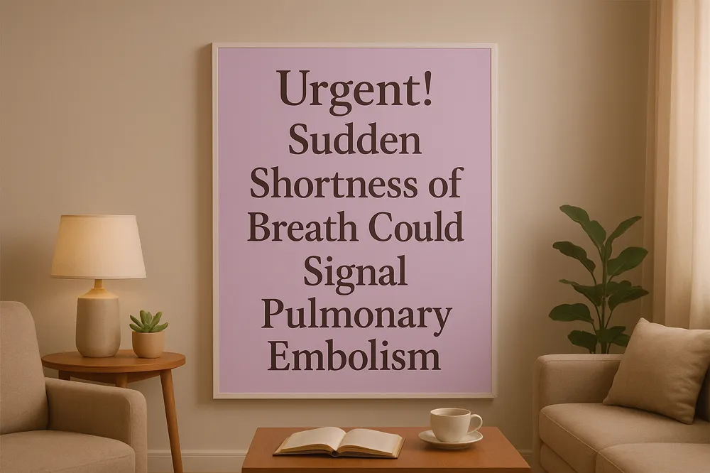 Urgent! Sudden Shortness of Breath Could Signal Pulmonary Embolism