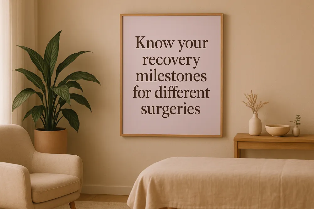 Know your recovery milestones for different surgeries