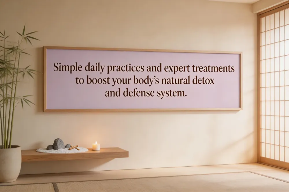 Simple daily practices and expert treatments to boost your body’s natural detox and defense system.
