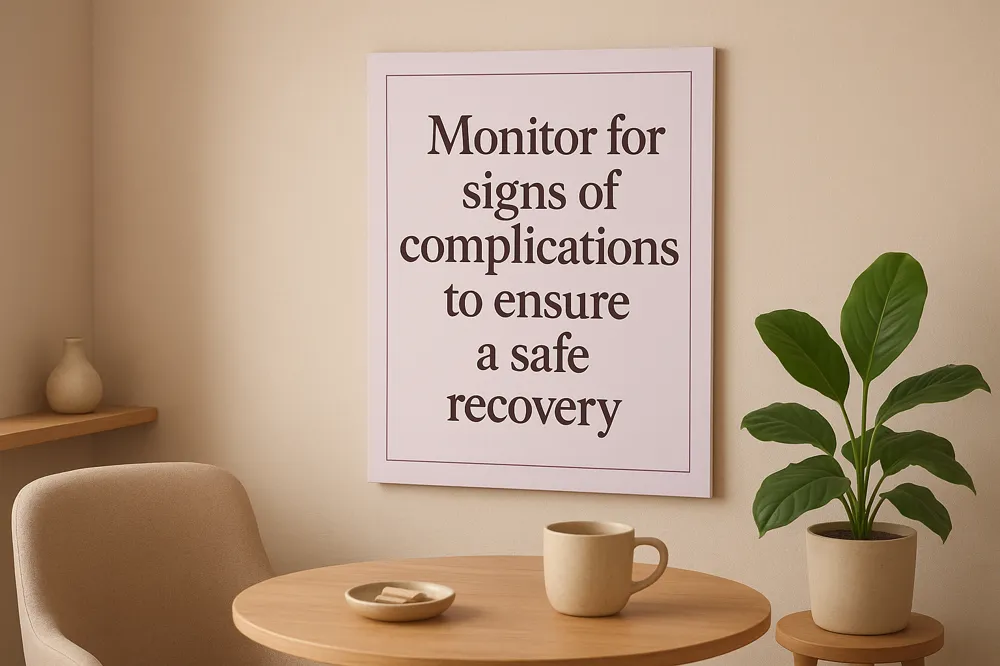 Monitor for signs of complications to ensure a safe recovery