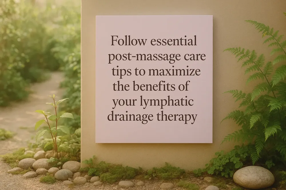 Follow essential post-massage care tips to maximize the benefits of your lymphatic drainage therapy.