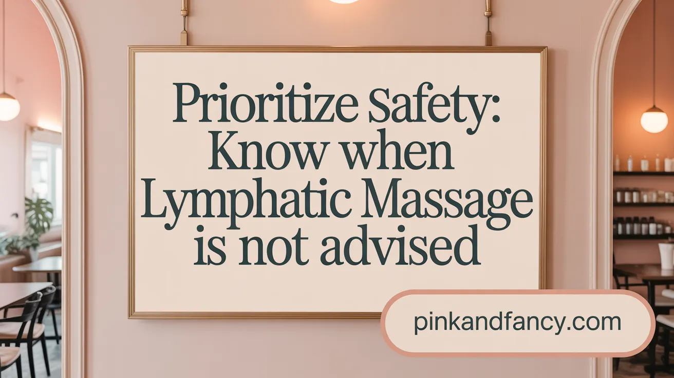 Prioritize Safety: Know When Lymphatic Massage Is Not Advised