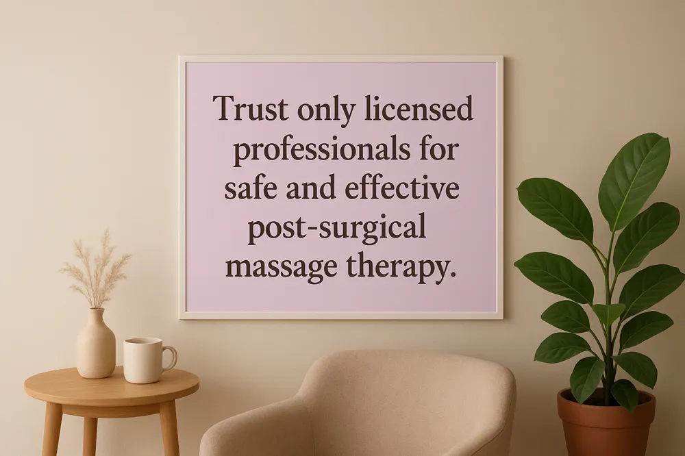 Trust only licensed professionals for safe and effective post-surgical massage therapy.