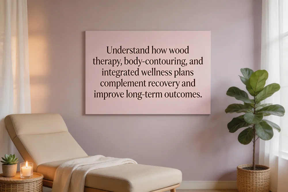 Understand how wood therapy, body‑contouring, and integrated wellness plans complement recovery and improve long‑term outcomes.