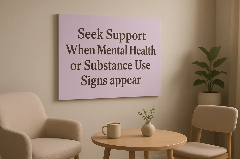 Seek Support When Mental Health or Substance Use Signs appear
