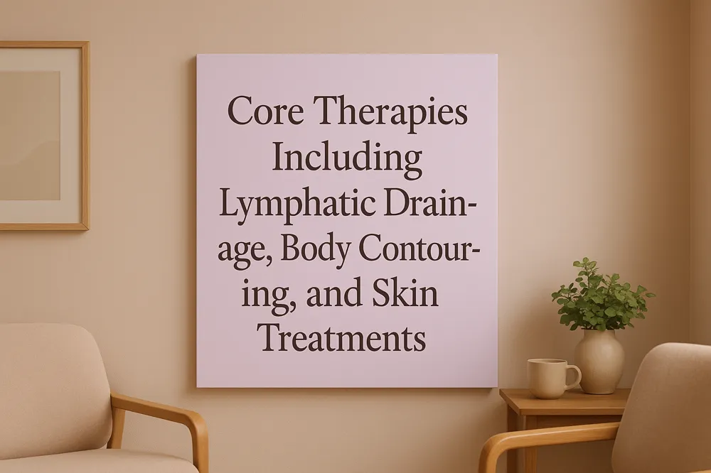 Core Therapies Including Lymphatic Drainage, Body Contouring, and Skin Treatments