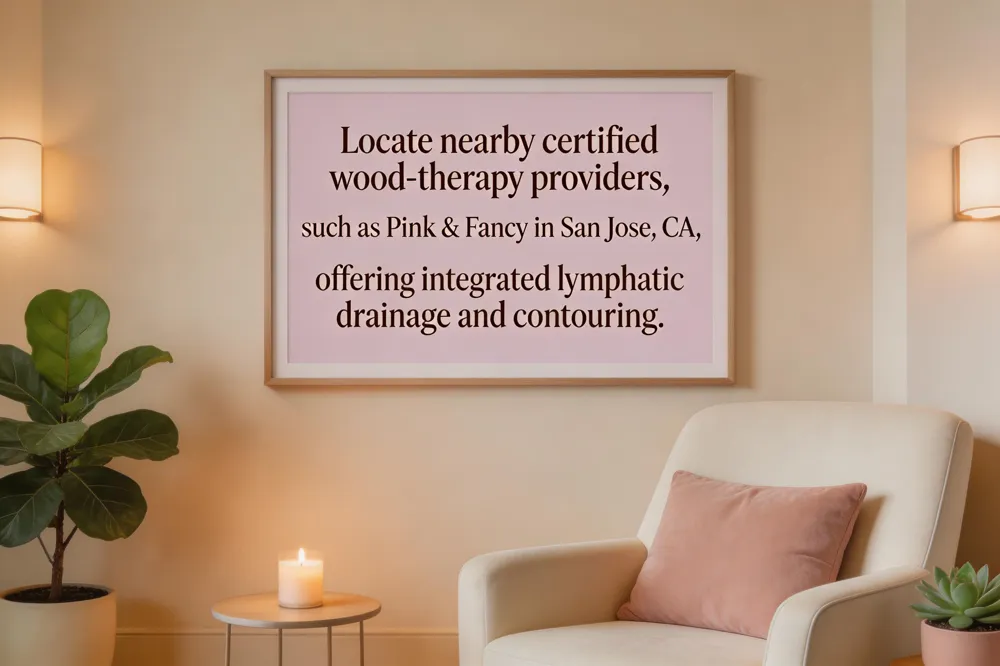 Locate nearby certified wood‑therapy providers, such as Pink &amp; Fancy in San Jose, CA, offering integrated lymphatic drainage and contouring.
