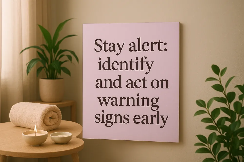Stay alert: identify and act on warning signs early