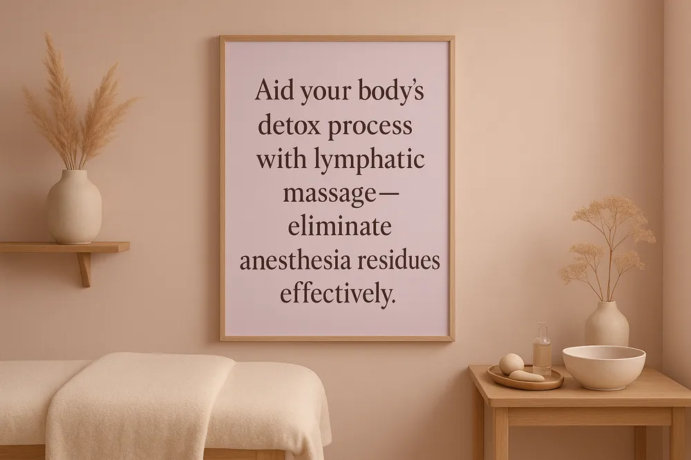 Aid your body's detox process with lymphatic massage—eliminate anesthesia residues effectively.