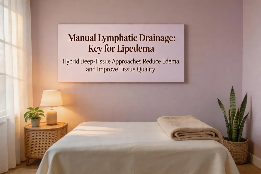 Highlights manual lymphatic drainage as key for lipedema, and introduces hybrid deep‑tissue approaches to further reduce edema and improve tissue quality.