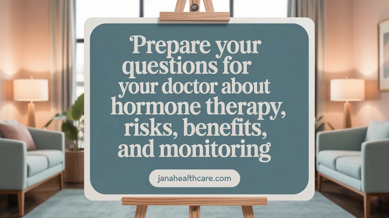 Prepare Your Questions for Your Doctor About Hormone Therapy, Risks, Benefits, and Monitoring