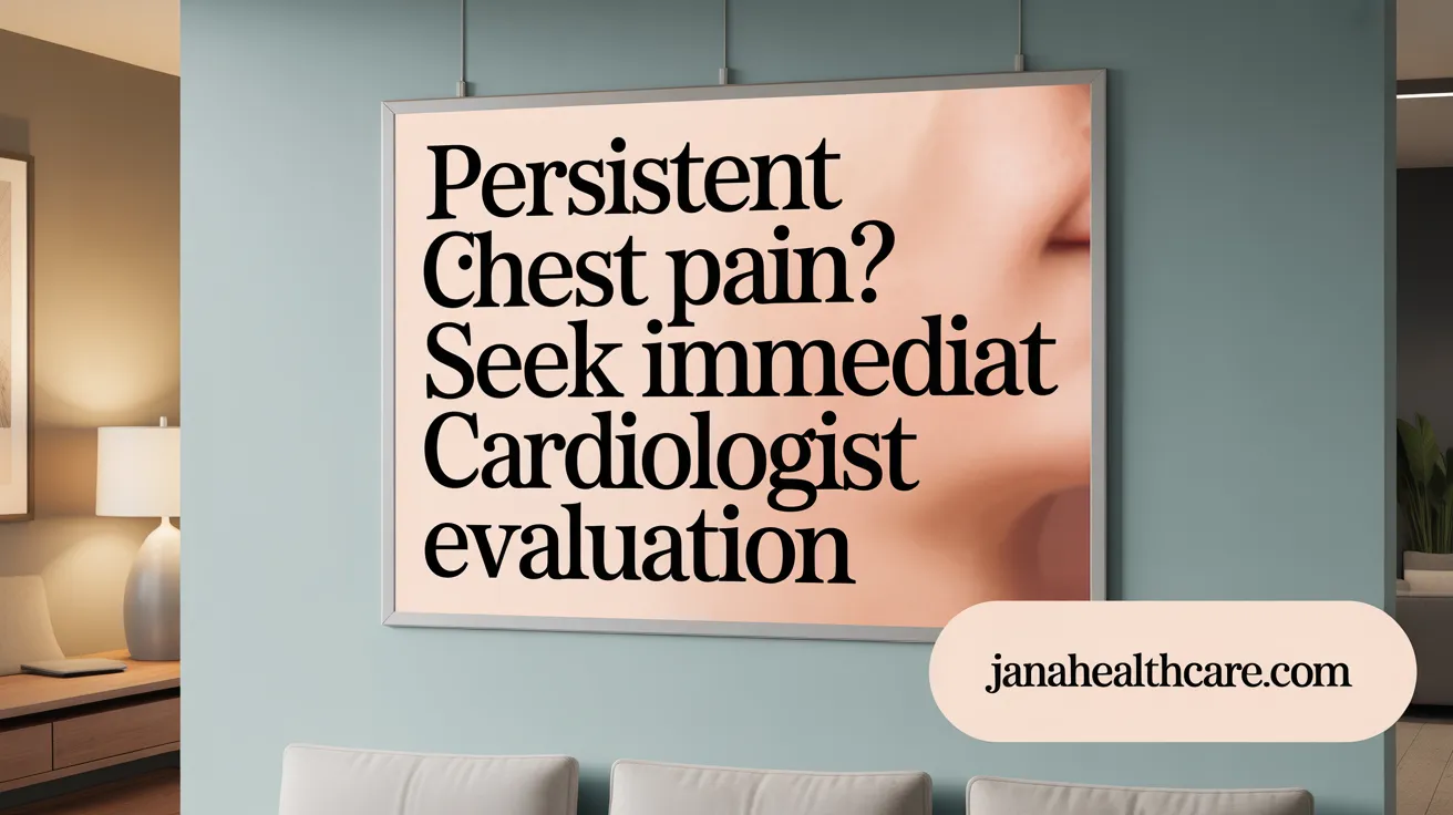 Persistent Chest Pain? Seek Immediate Cardiologist Evaluation