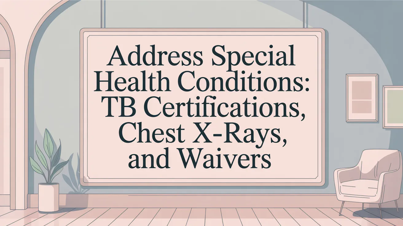 Address Special Health Conditions: TB Certifications, Chest X-Rays, and Waivers