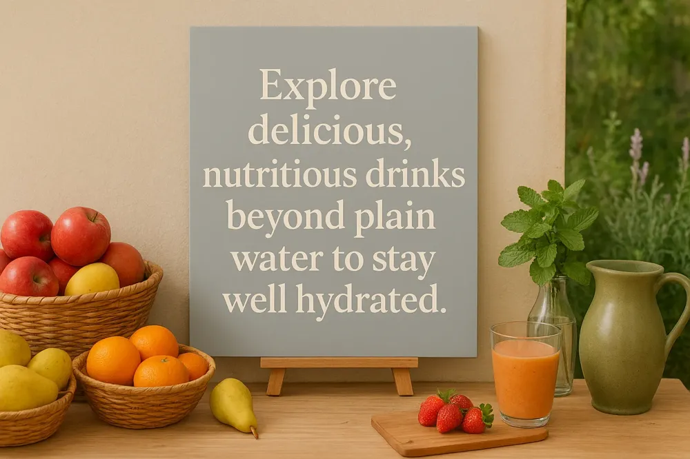 Explore delicious, nutritious drinks beyond plain water to stay well hydrated.