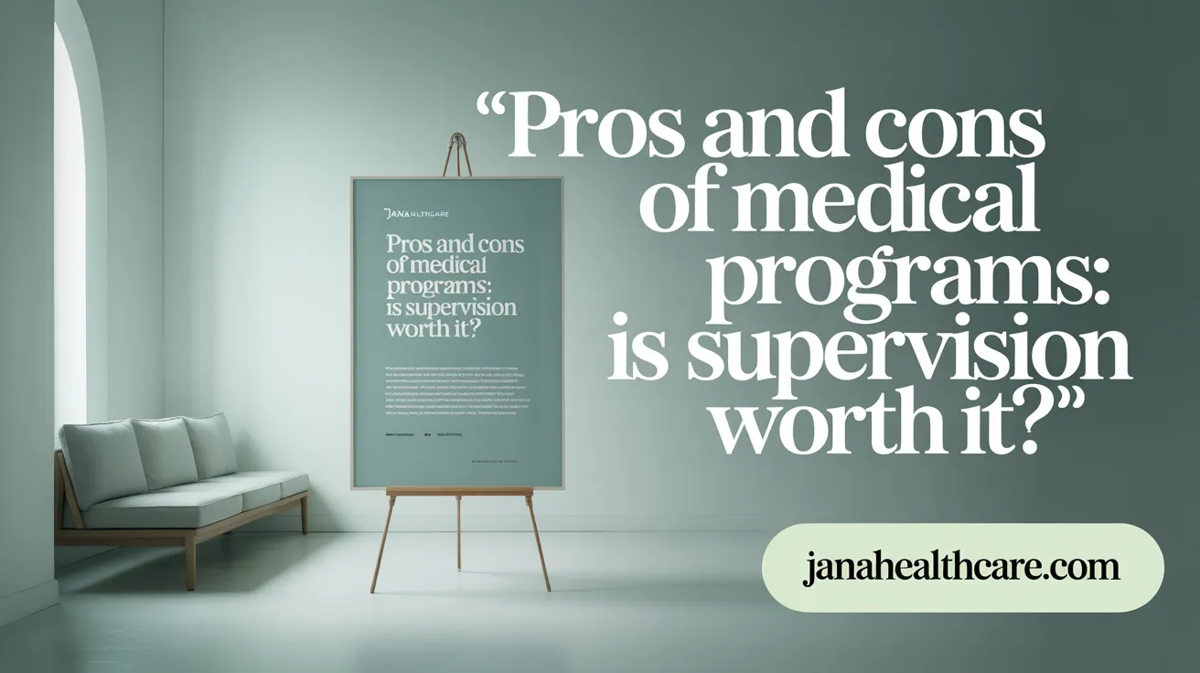 Pros and Cons of Medical Programs: Is Supervision Worth It?