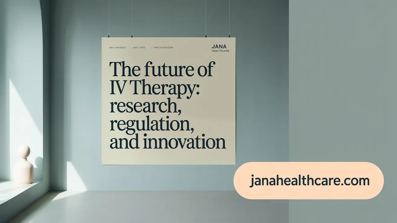 The Future of IV Therapy: Research, Regulation, and Innovation