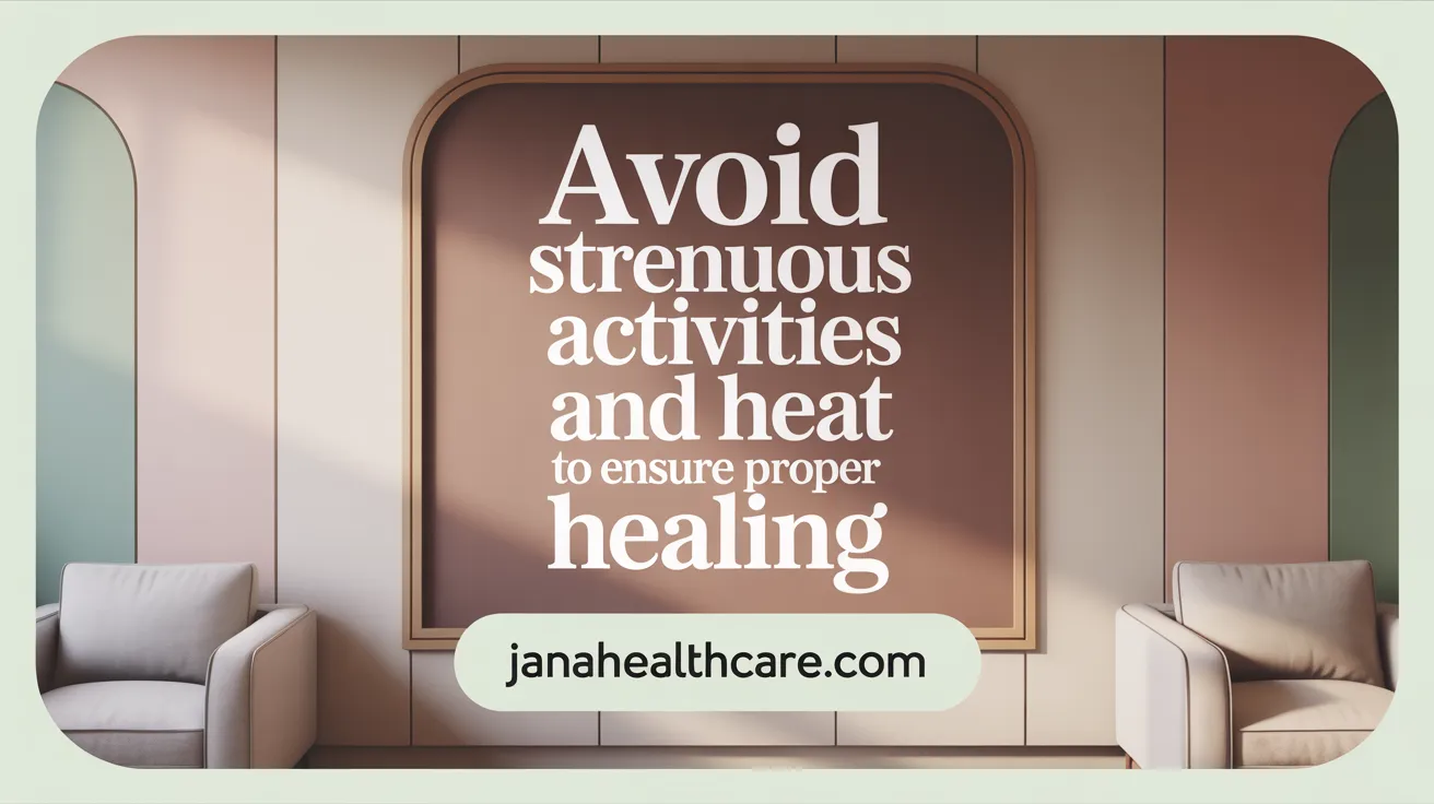 Avoid Strenuous Activities and Heat to Ensure Proper Healing