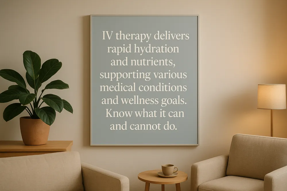 IV therapy delivers rapid hydration and nutrients, supporting various medical conditions and wellness goals. Know what it can and cannot do.